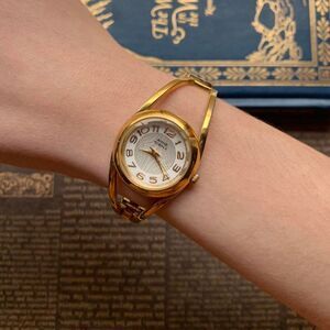 Vintage Anne Klein II Cuff Gold Tone Watch